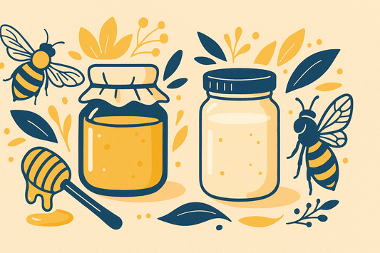 Whats the difference between fresh royal jelly and honey
